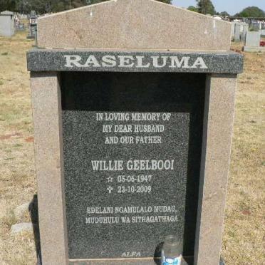 RASELUMA Willie Geelbooi 1947-2009