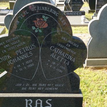 RAS Dirk Petrus Johannes 1920-1986 &amp; Catharina Aletta 1921-1990
