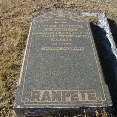 RAMPETE Mary Gaenae A. -1930