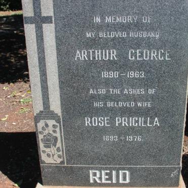 REID Arthur George 1890-1963 &amp; Rose Pricilla 1893-1976