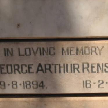 RENSHAW George Arthur 1894-1955