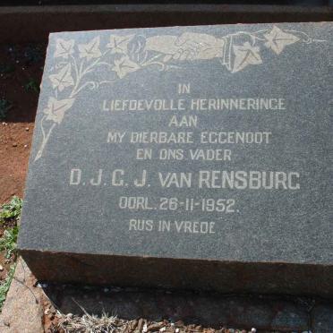 RENSBURG D.J.G.J., van -1952