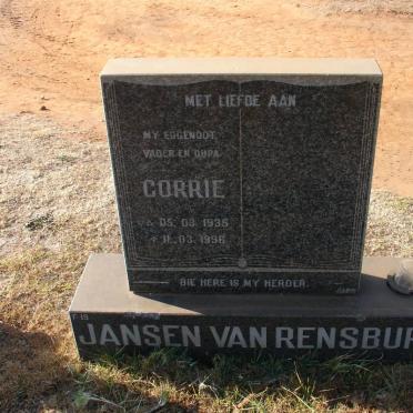 RENSBURG Corrie, Jansen van 1936-1996