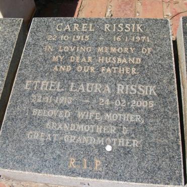 RISSIK Carel 1915-1971 &amp; Ethel Laura 1913-2005