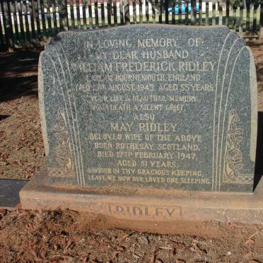 RIDLEY William Frederick -1943 &amp; May -1947
