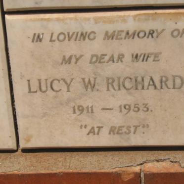 RICHARDS Lucy W. 1911-1953