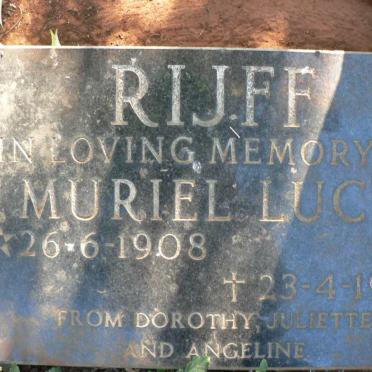 RIJFF Muriel Lucy 1908-1985