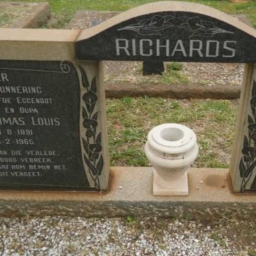 RICHARDS Samuel Thomas Louis 1891-1965 &amp; Maria Jacoba Magrietha JOOSTE 1898-1972