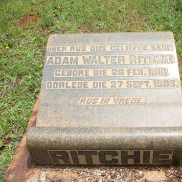 RITCHIE Adam Walter 1916-1936