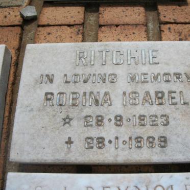 RITCHIE Robina Isabel 1923-1969