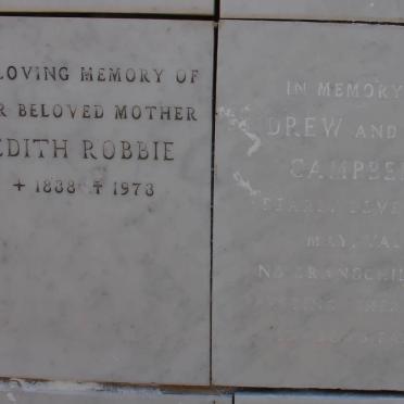 ROBBIE Edith 1888-1973 :: CAMPBELL Andrew &amp; Birdie