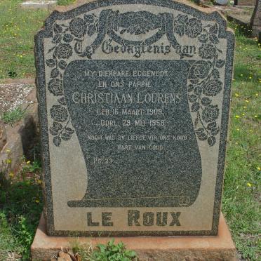 ROUX Christiaan Lourens, le 1909-1958