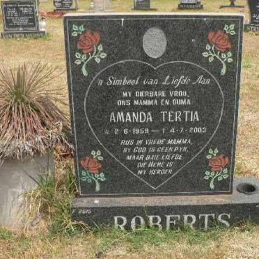 ROBERTS Amanda Tertia 1959-2003