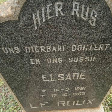 ROUX Elsabe, le 1961-1963