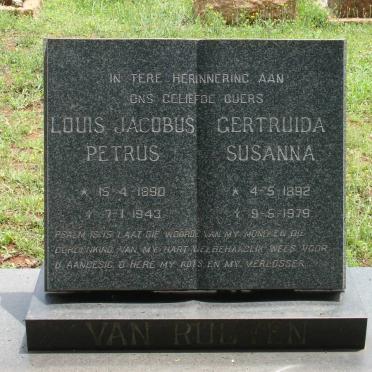ROOYEN Louis Jacobus Petrus, van 1890-1943 &amp; Gertruida Susanna 1892-1979