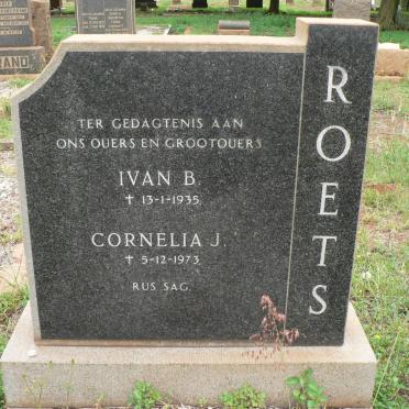 ROETS Ivan B. -1935 &amp; Cornelia J. -1973