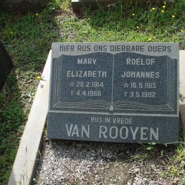 ROOYEN Roelof Johannes, van 1915-1982 &amp; Mary Elizabeth 1914-1968