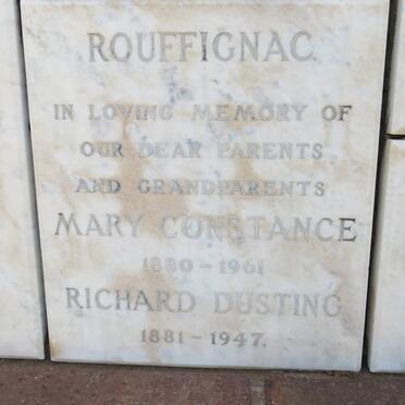 ROUFFIGNAC Richard Dusting 1881-1947 &amp; Mary Constance 1880-1961