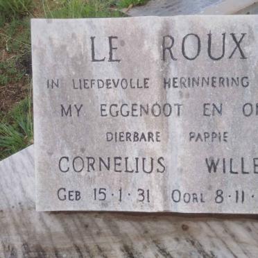 ROUX Cornelius Willem, le 1931-1978