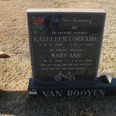 ROOYEN Kathleen Lorraine, van 1950-2001 :: VAN ROOYEN Mary-Ann 1984-1999