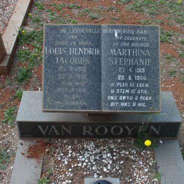 ROOYEN Louis Hendrik Jacobus, van 1910-1978 &amp; Marthina Stephanie 1913-1966