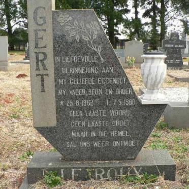 ROUX Gert, le 1962-1988