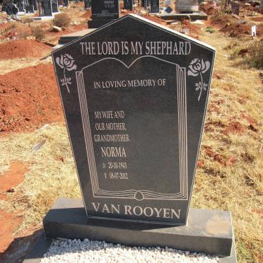 ROOYEN Norma, van 1943-2012