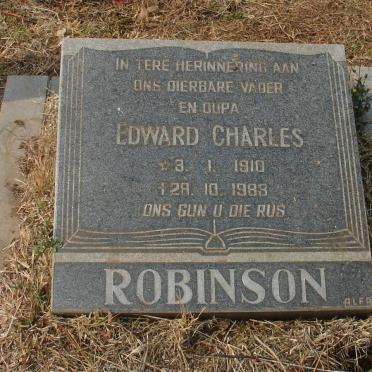 ROBINSON Edward Charles 1910-1988