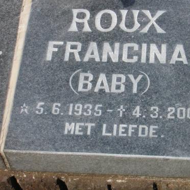 ROUX Francina 1935-2001