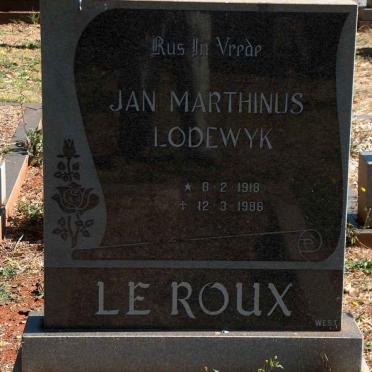 ROUX Jan Marthinus Lodewyk, le 1918-1986