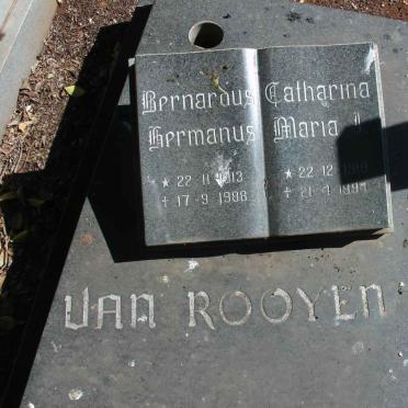 ROOYEN Bernardus Hermanus, van 1913-1988 &amp; Catharina Maria ? -1994