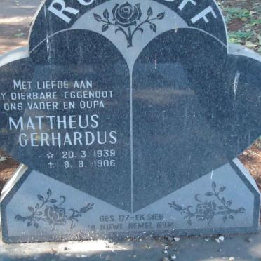 ROELOFF Mattheus Gerhardus 1939-1986