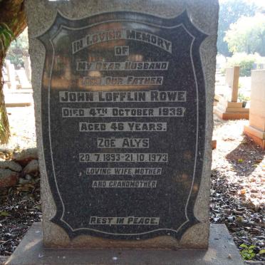 ROWE Dennis -1941 :: ROWE John Lofflin -1939 &amp; Zoë Alys 1893-1973 :: ROWE Patrick -1942 