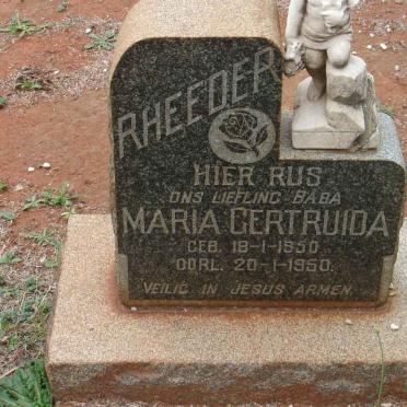 RHEEDER Maria Gertruida 1950-1950