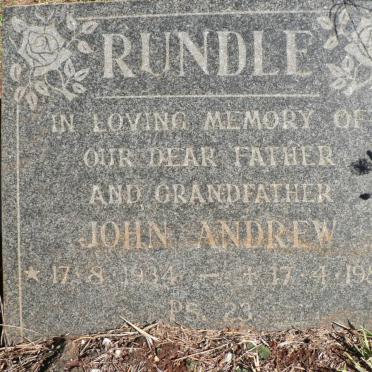 RUNDLE John Andrew 1934-1984