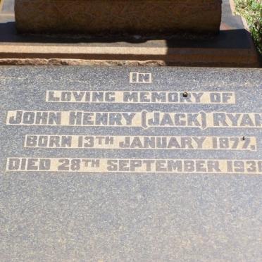 RYAN John Henry 1877-1936