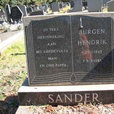 SANDER Jurgen Hendrik 1945-1987