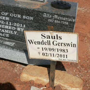 SAULS Wendell Gerswin 1983-2011