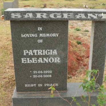 SARGEANT Patricia Eleanor 1922-2008
