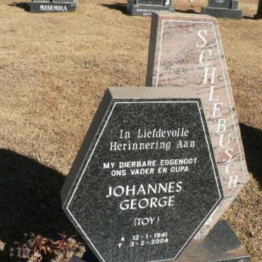 SCHLEBUSCH Johannes George 1941-2004