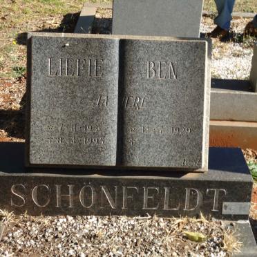 SCHONFELDT Ben 1929- &amp; Liefie 1931-1995