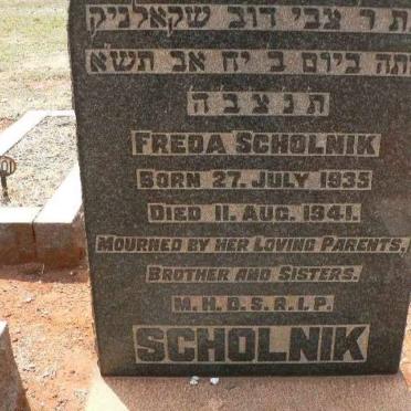 SCHOLNIK Freda 1935-1941