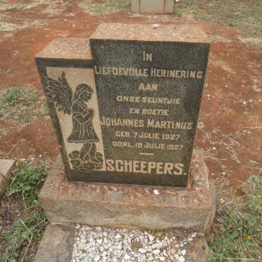 SCHEEPERS Johannes Martinus 1927-1927