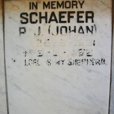 SCHAEFER P.J. 1931-1982