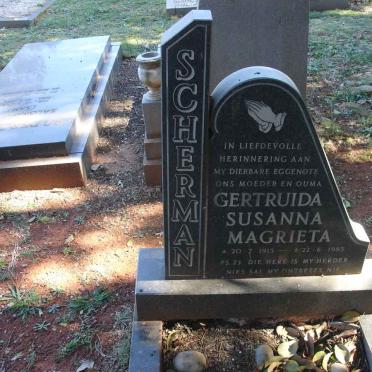 SCHERMAN Gertuida Susanna Magrieta 1915-1985