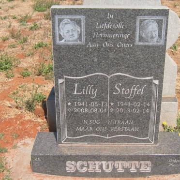 SCHUTTE Stoffel 1943-2013 Lilly 1941-2008