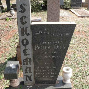 SCHOEMAN Petrus Dirk 1961-1975