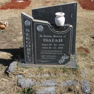 SEKGOBELA Isaiah 1954-2005