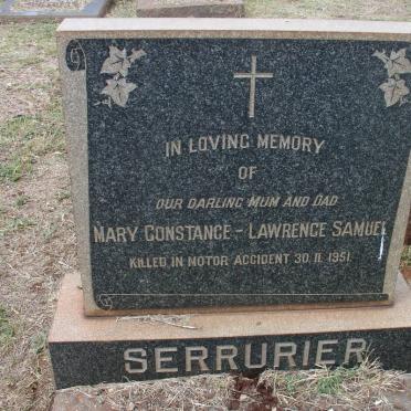 SERRURIER Lawrence Samuel -1951 &amp; Mary Constance -1951