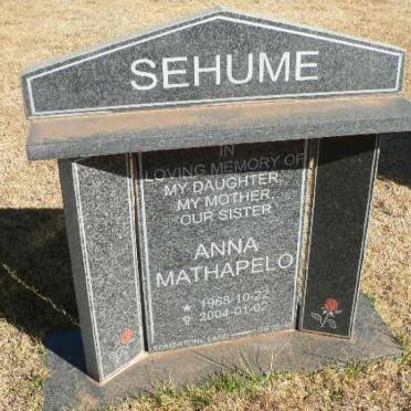 SEHUME Anna Mathapelo 1968-2004